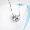 December Colored Zircon Sea Heart Birth Stone copper Talisman D Bead Charms Compatible With for Bracelets Necklaces Do It Yourself Birthday Party Gift