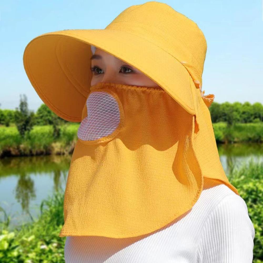 Shawl Sun Hat UV Protection Women's Ponytail Hat Fashion Shawl Mask Autumn