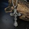 Cool Mens Stainless Steel Jesus Christ Crucifix Cross Pendant Necklace For Men