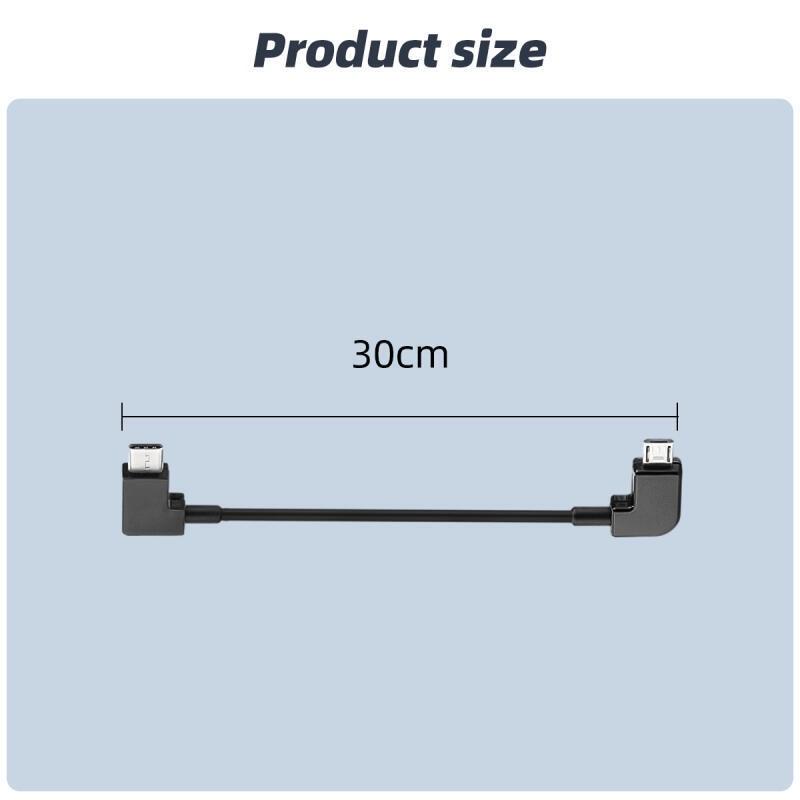 FONKEN Кабель для передачи данных пульта дистанционного управления дроном 30 см для DJI mavic/Air2/2S/Mavic 3/Mini 2 iOS Type C, разъем адаптера Micro USB