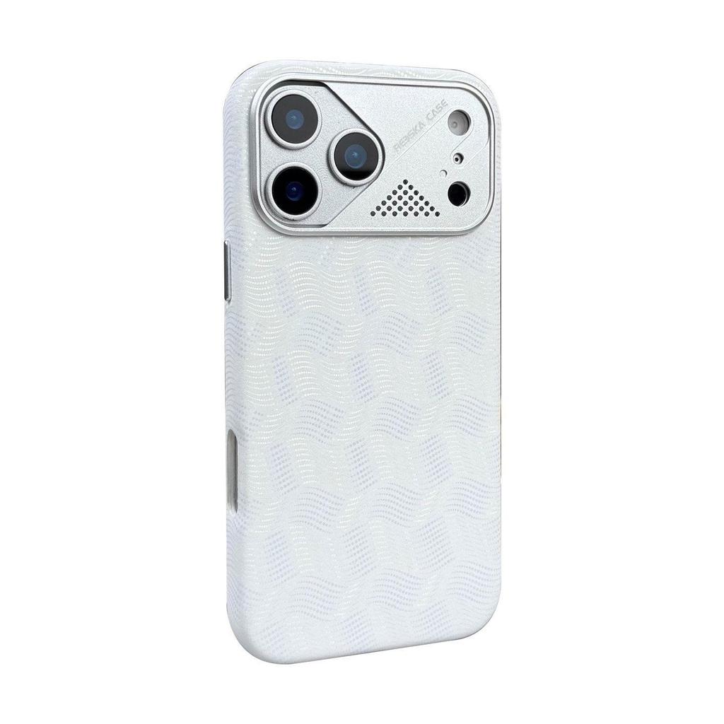 Магнитный чехол из кожи с волнообразным узором для iPhone 17 Pro Max и Защитный кожаный чехол для iPhone 16/15