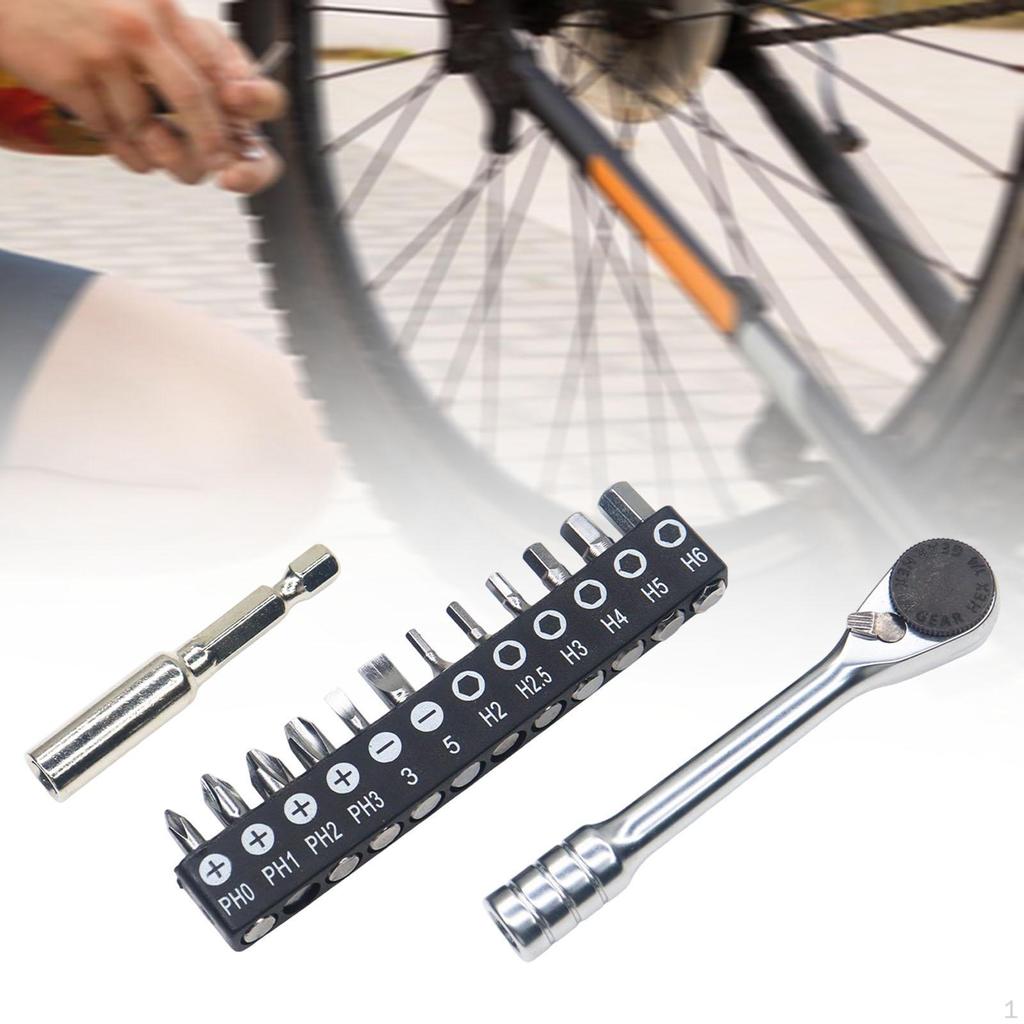 Mini Ratchet Screwdriver 1/4 Inch Offset Reversible Low Profile Household Small