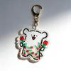 Maltese Cartoon Dog Acrylic Keychain - Cute Student Backpack Pendant