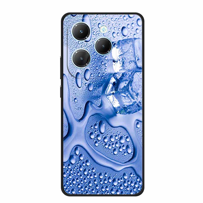 Чехол для телефона Tecno Pova 6 Neo Pro Цветок Ударопрочный Черный Силикон Мягкая Задняя Крышка Для Tecno Pova 5 Pro Neo 3 Чехол Neo3 Coque