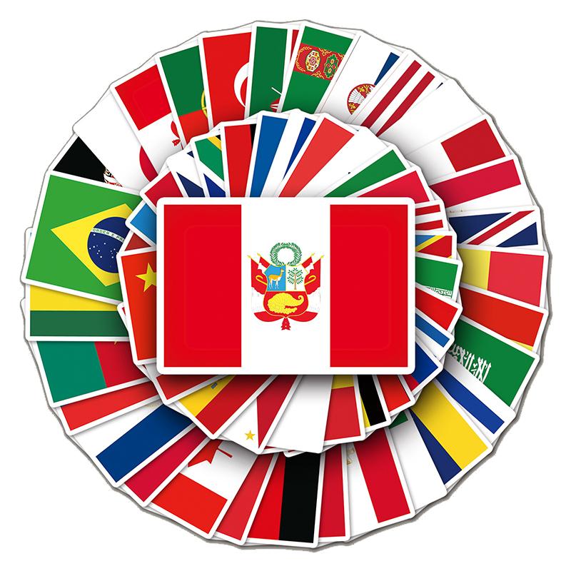 105 листов/набор Наклейки Серия Флагов Стран Игрушки Мультяшные Чемодан Ноутбук Гитара Скейтборд Персонализированные Декоративные Наклейки TMZ