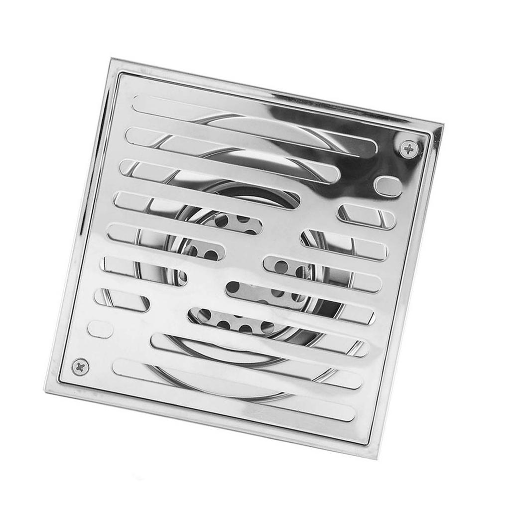 Stainless Steel Square AntiOdor Bathroom Floor Drain Waste Gate Shower Drainer Large