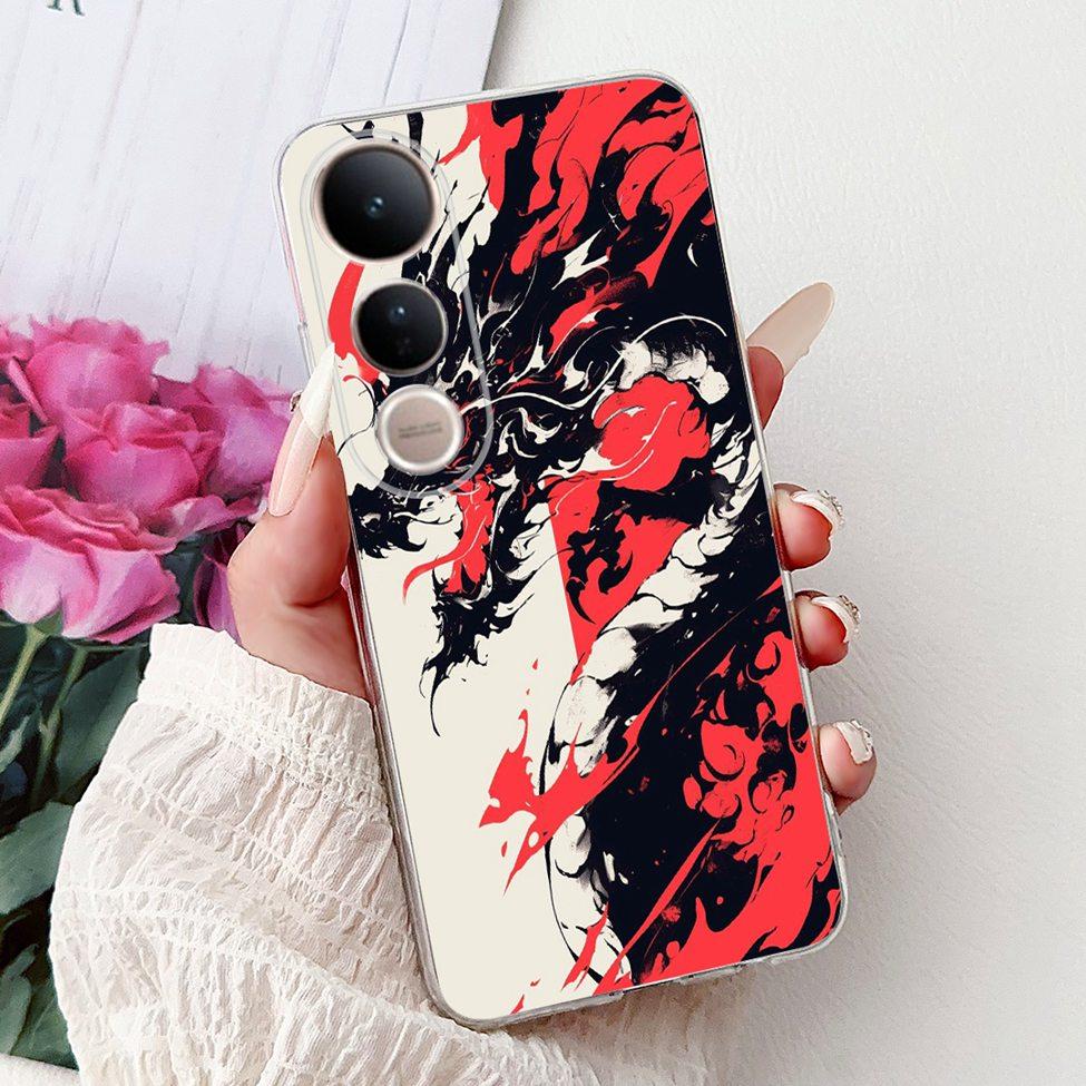 For Vivo V50 Lite 5G Case Cover Cute Cat Luxury Fashion Flowers Funny Cool Painted Back Cover For Vivo V50Lite 5G Phone Case