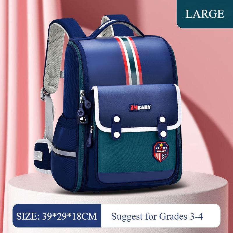 ZMBABY Модный английский стиль осень новый школьный рюкзак для учеников начальной школы интегрированный полностью открывающийся большой вместительный детский рюкзак для мальчиков 1-3-4 классов
