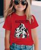 Summer short-sleeved shirt, girls' combination, Katseye pattern, children's casual cotton T-shirt