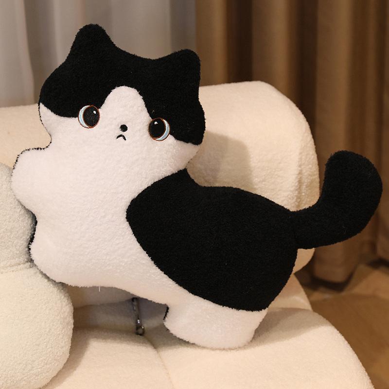 New Cartoon Cat Stuffed Pillow Stuffed Kitty Plush Toys Home Comfort Sofa Cushion Birthday Gift Cute Plushies Friend Gift