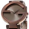 Gucci YA133309 Женские часы с переплетенными буквами G и коричневым циферблатом