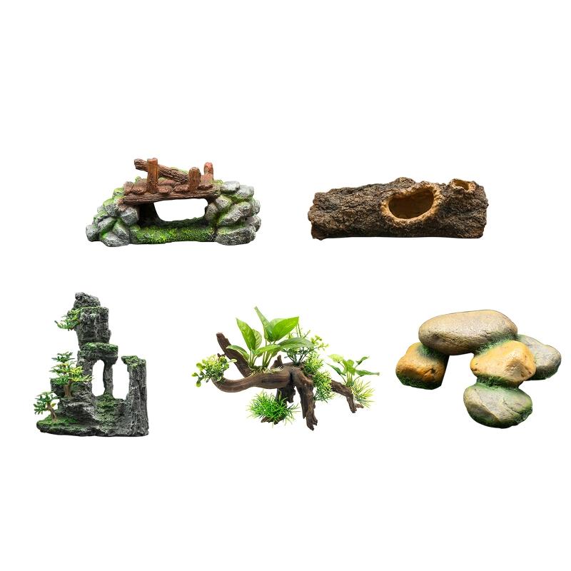 Аквариумная смола, горный камень, пещера, укрытие, украшения, рыба для аквариума, детали, ландшафтные аксессуары X3UC