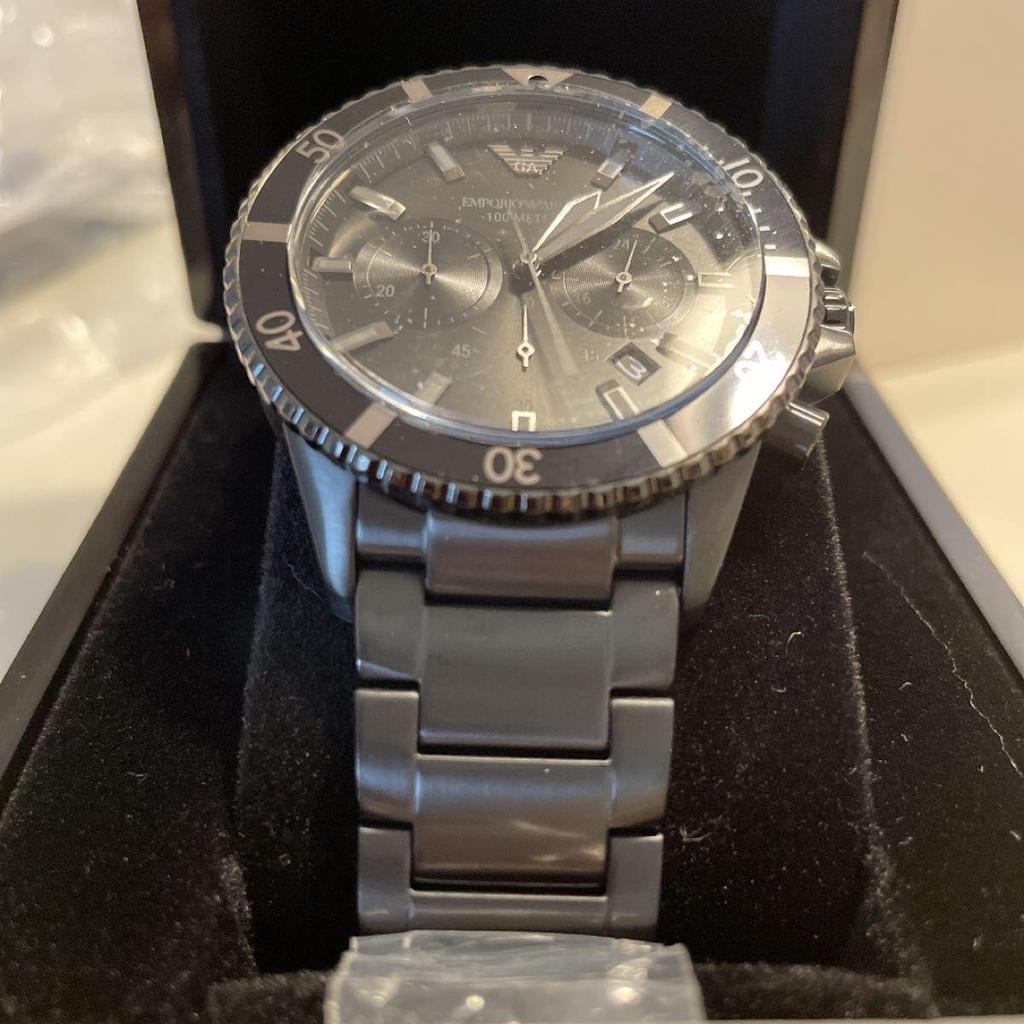 Б/у Emporio Armani AR11363 Diver Новые Неиспользованные Черные