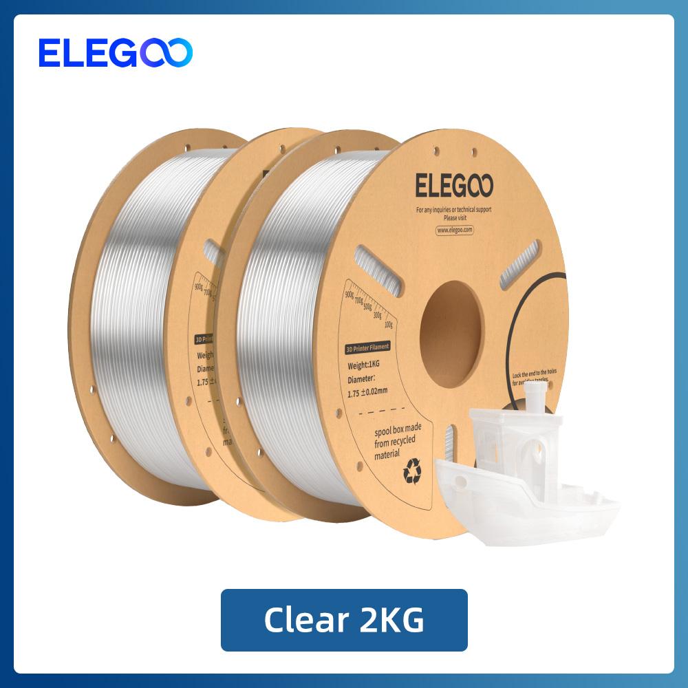 ELEGOO PLA+ Filament 1.75mm 3D PLA for 3D Printer Consumables Material Compatible with Most FDM Printers(1KG/Spool, 2.2 lbs)