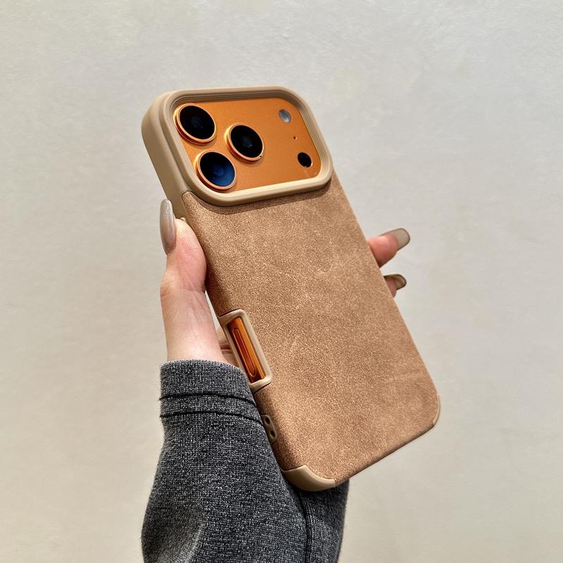 Однотонный чехол из бархатной ткани с ощущением кожи для For Iphone 17 Air 16 15 14 Plus 13 12 11 Pro Max Мягкая ударопрочная задняя крышка из ТПУ