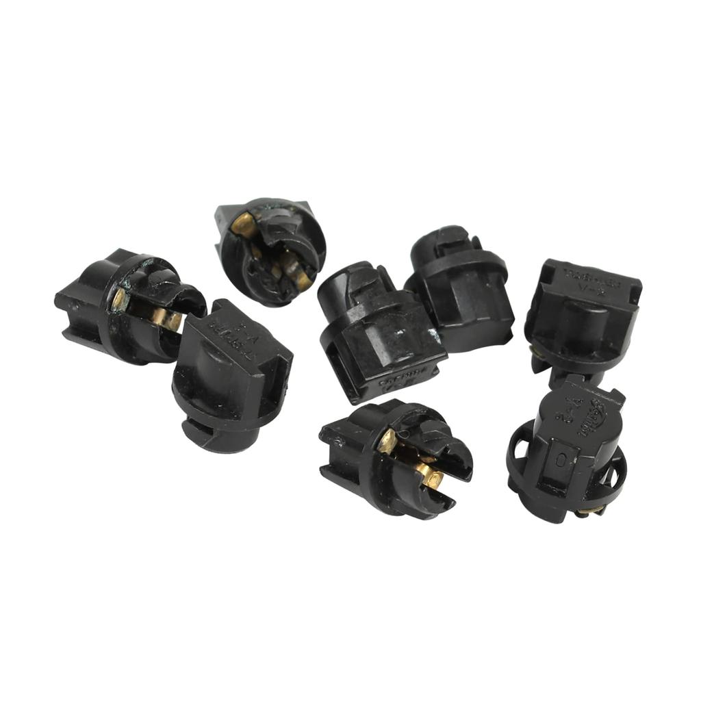 ACROPIX Автомобильная приборная панель кластера разъем лампы приборной панели T5 поворотный цоколь черный 8 шт.