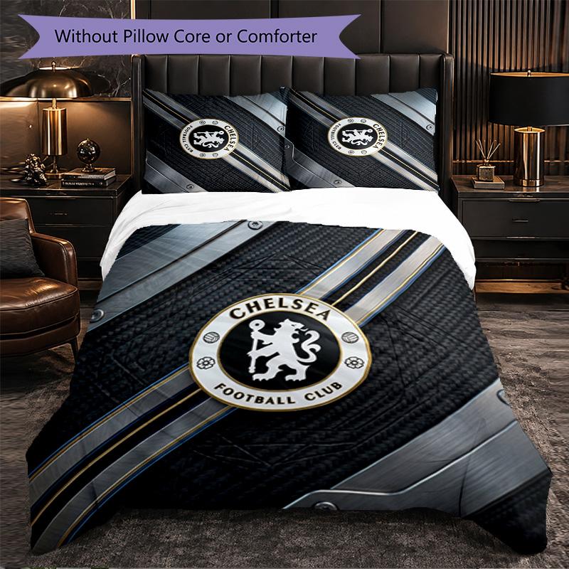 Набор постельного белья Chelsea FC, 3 предмета, мягкая микрофибра, пододеяльник с наволочками для спальни