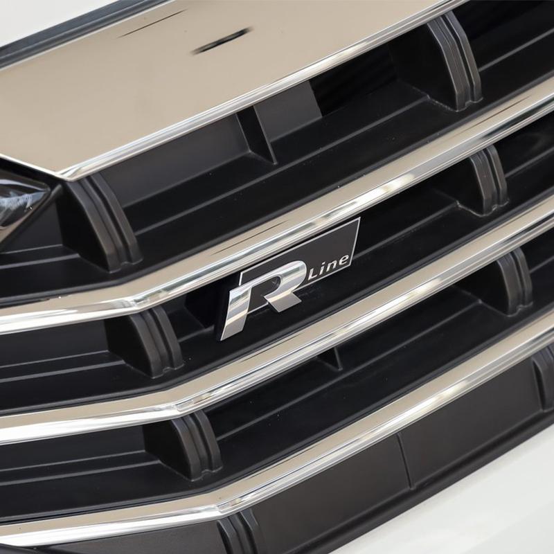 BRW1 VW 2026 Hot 3D Car Grill Emblem Rline Badge R line Car Grille Stickers for Volkswagen VW Bora Sagitar Magotan Lavida Tryron Thar ko2