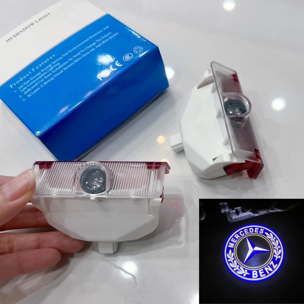 ERS3 2025 Hot Car door Ghost lamp AMG logo welcome light for Mercedes-Benz GLK250/280/300/350 projector B-BLASW245/A W168 W169 lighti