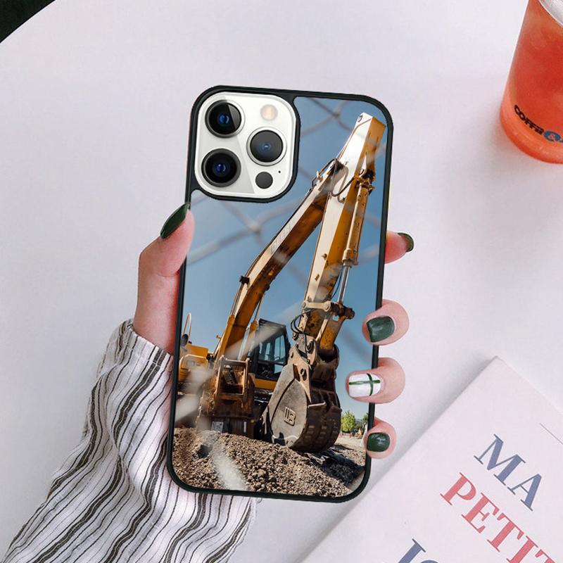 Excavator Phone Case For iPhone 17 Air 14 13 12 16Pro Max 15 Plus Max Cover Shell coque