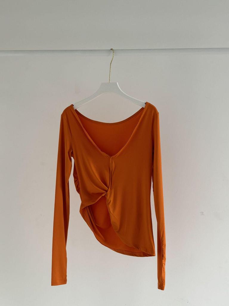 Women's Autumn V-Neck Long Sleeve Yoga Top - Nude Feeling, Ideal for Running, Fitness, and Pilates