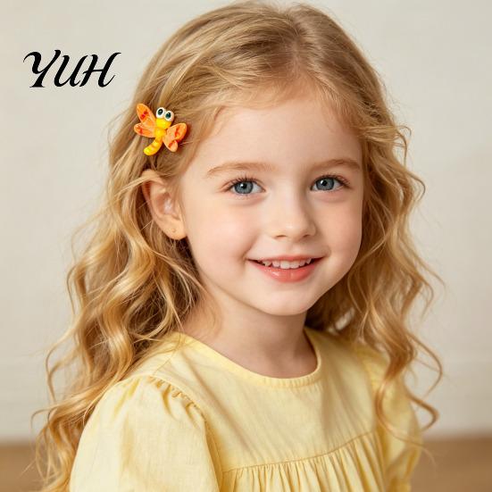 Decorative Hair Clips for Photoshoot 10Pcs Mini Insect Girls, Cartoon Ladybug/Dragonfly Clips, Daily Wear Barrettes Kids Non-Slip Children Bangs