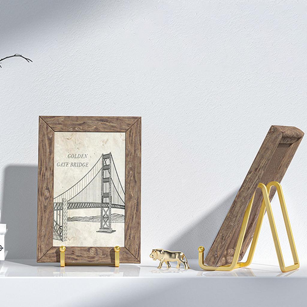 2 Elegant Sturdy Pack Of Iron Easel Display Stands For Photos And Decorative Plates In Bibranting Color Designs