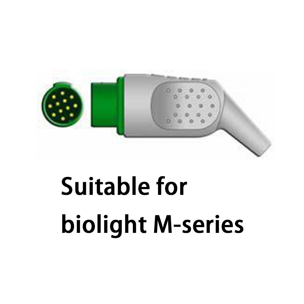 Совместим с монитором пациента Biolight серии M, провод 3/5 с зажимом/защелкой, для мониторинга данных ЭКГ, комплект модуля датчика измерения сердечного ритма