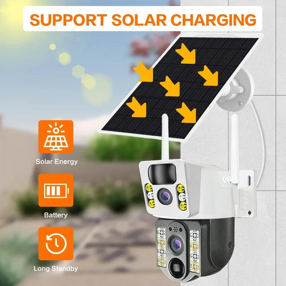 Outdoor Solar Camera 4G/WIFI Waterproof Monitor, Intelligent Remote Home High-definition Night Vision Monitor