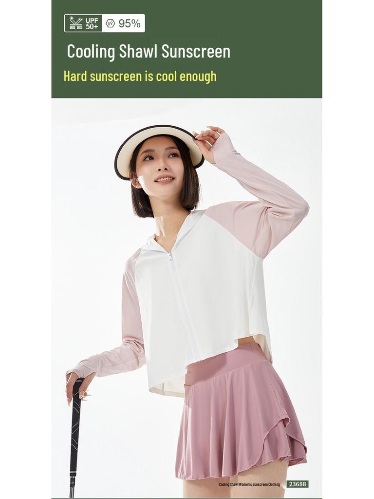Женское пончо с защитой от солнца UPF 50+ - Дышащее, Черный козырек для защиты от УФ-лучей