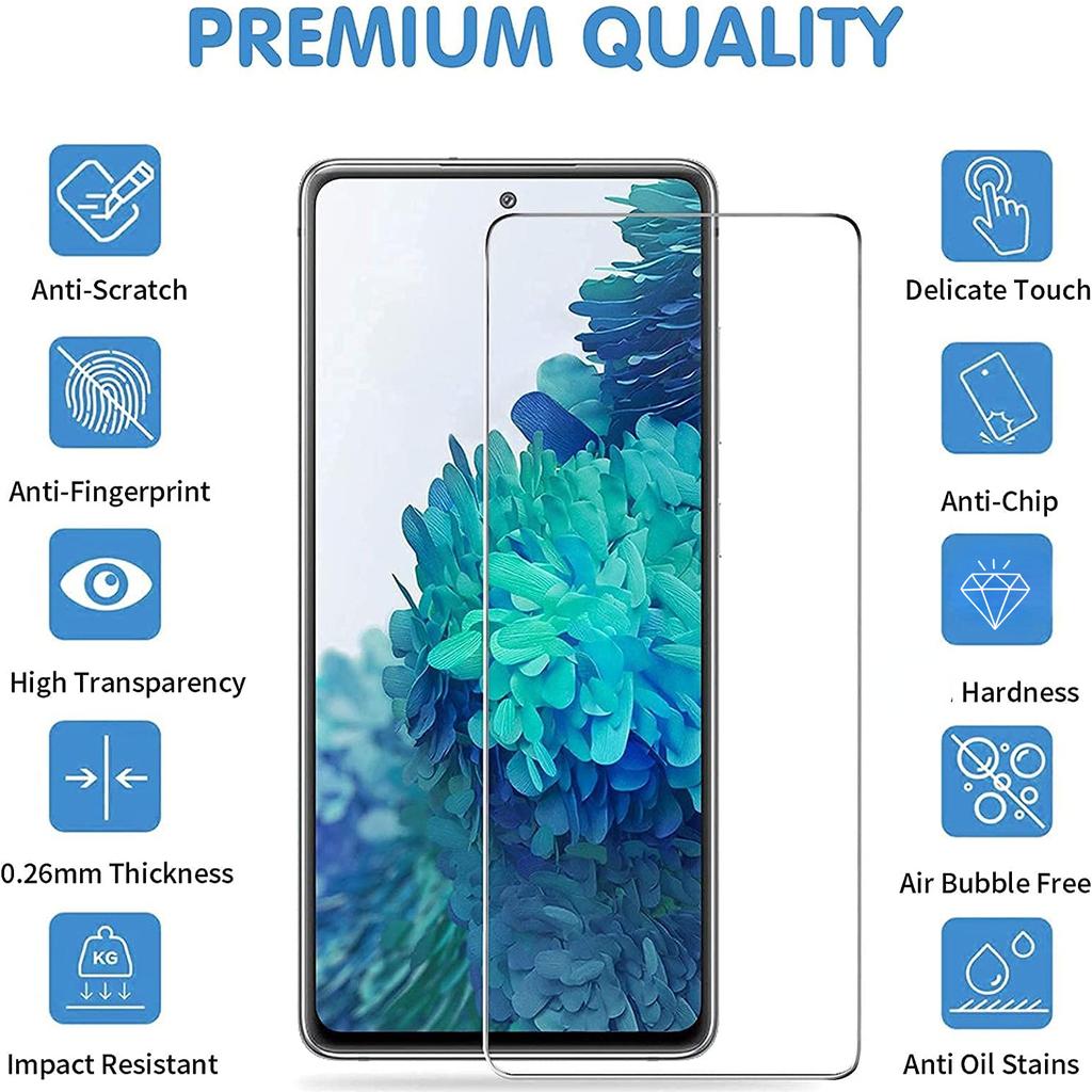 Protective Galaxy for Samsung S20 FE Tempered Glass Samsung Galaxy S20 FE 5G Screen Protector On Samsung S 20 S20FE F E Glass Film 3Pcs 2Pcs 1Pcs