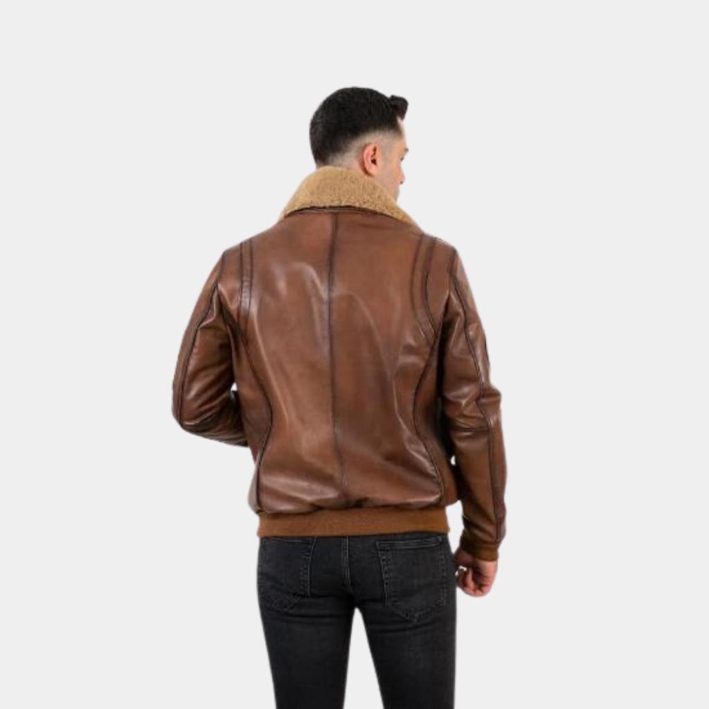 Новая специально разработанная мужская черная пилотная куртка из натуральной кожи, кожа ягненка, застежка-молния, куртка, повседневная верхняя одежда, умная одежда