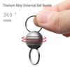 360° Rotating Titanium Alloy Keychain with Swivel Ring & Universal Buckle