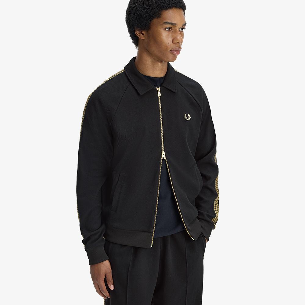 Fred Perry [Sharp] Cross Tape Track Jacket - Black Afpm2612302-102