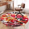 Custom Name Mighty Morphin Printed Round Rug Carpet Chair Rug Area Rug Entryway Doormats,for Office Chair Living Room Bedroom Kitchen Room.