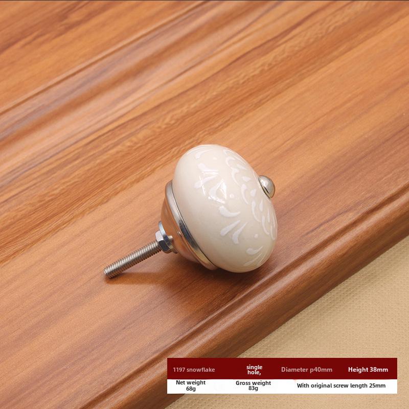 Американская современная керамическая ручка-тыква - круглая, с одним отверстием для шкафов и гардеробов