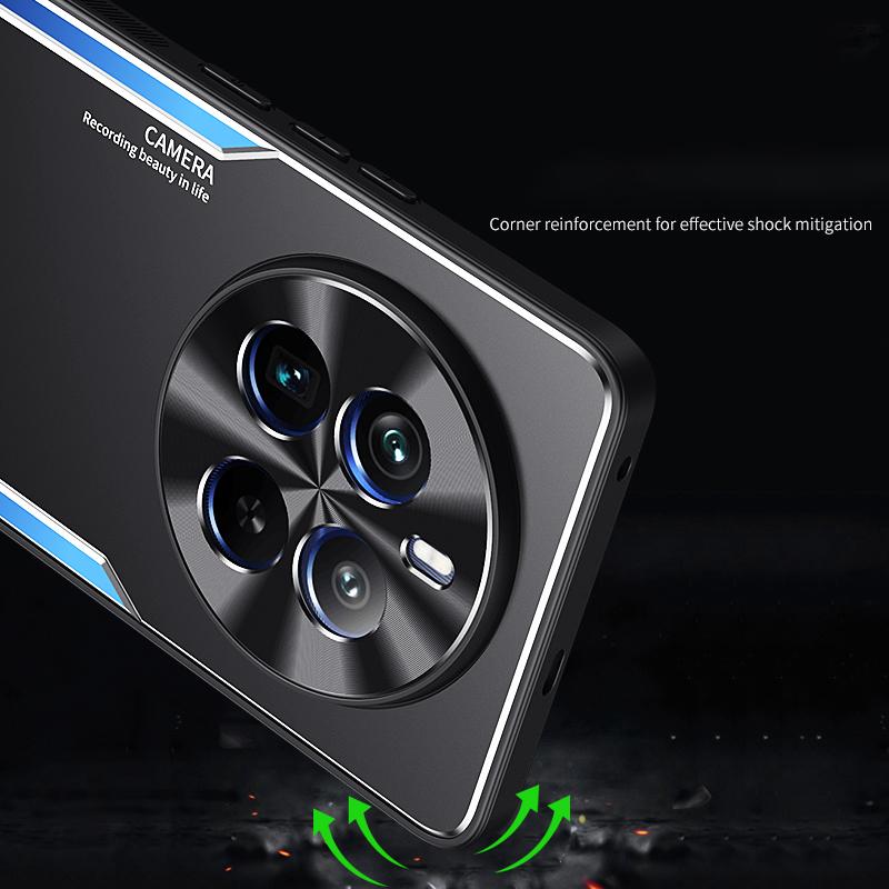 Чехол для Realme 12 Pro 5G/12 Pro+ 5G Алюминиевый сплав+ТПУ Ультратонкий Ударопрочный Чехол для телефона