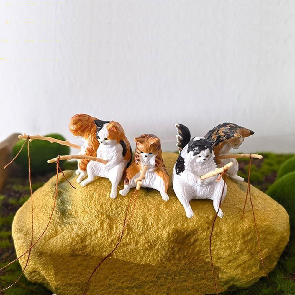 Рыбалка Аквариум Кот Рыбалка Украшение для аквариума Рыбалка Котята Акваскейп Декоративные украшения