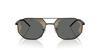 Солнцезащитные очки EMPORIO ARMANI матово-черные 30017G58 0EA2147, черные, зеркальные, красные, 58 мм,
