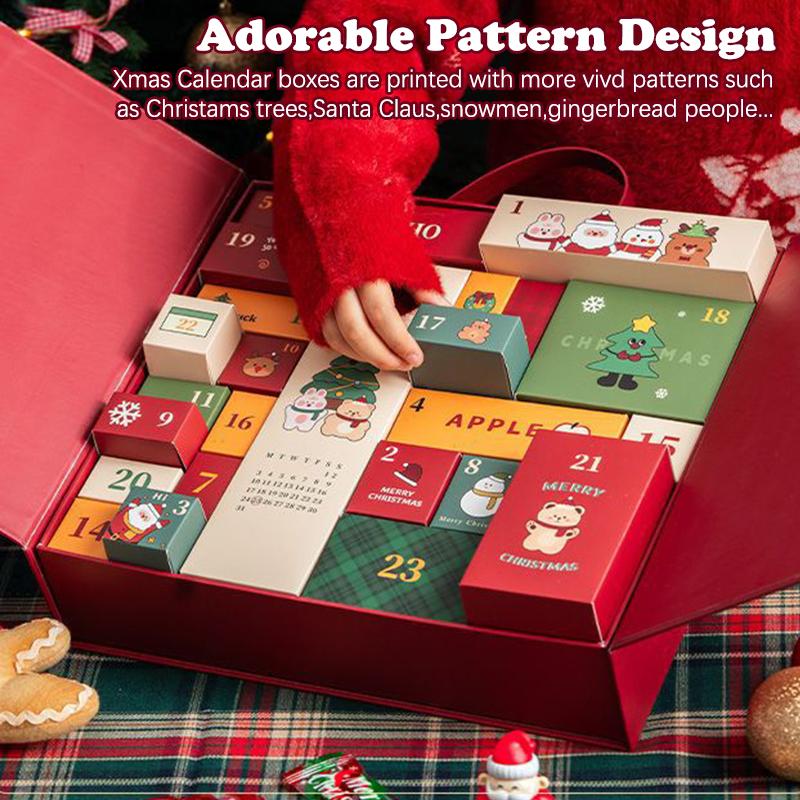 Diy Advent Calendar Christmas Countdown Calendars With 24 Cardboard Treasure Boxes Xmas Empty Countdown Calendar