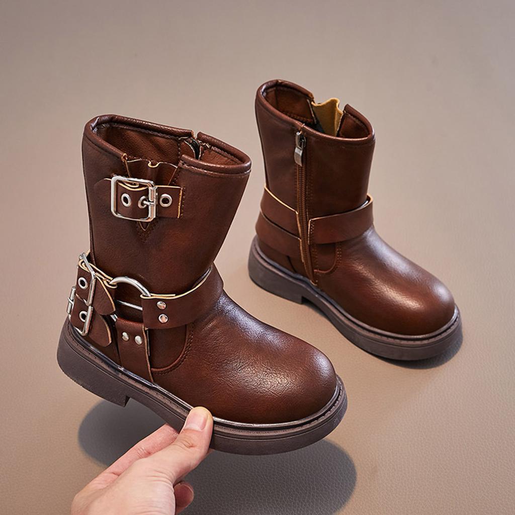 Детские ботинки, Однобортные ботинки, Британские, Короткие ботинки на боковой молнии