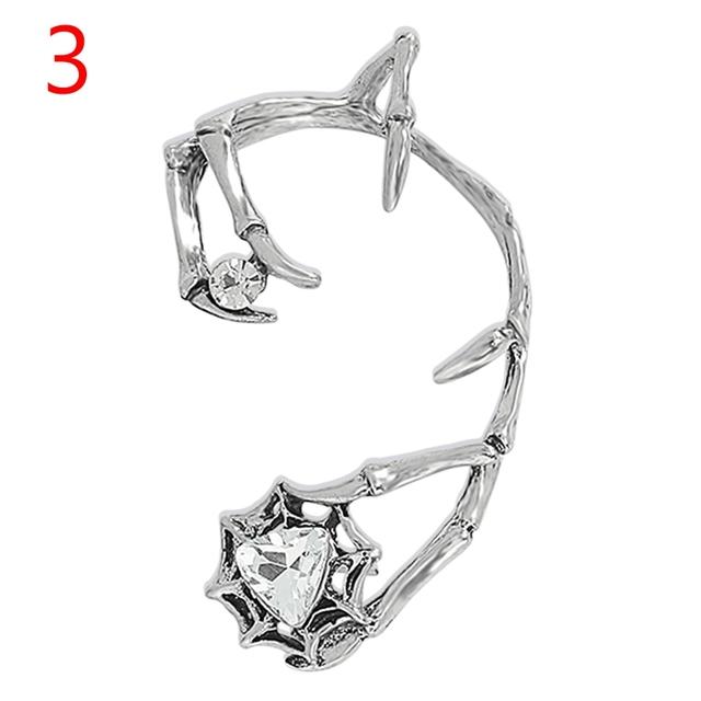 Винтажные панк-серьги в стиле ретро с драконом, серьги-каффы с розами, готические серьги-клипсы для женщин и мужчин, вечеринка