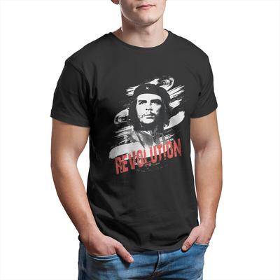 Футболка с принтом Че Гевара Революция viva la revolution Мужская Крутая 100% Хлопок Большой размер Одежда с графическим принтом