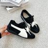 Rose Has the Same Leather German Training Shoes for Women's New Retro Flat-bottomed Breathable and Versatile Inner Height-increasing Sports and Leisu
