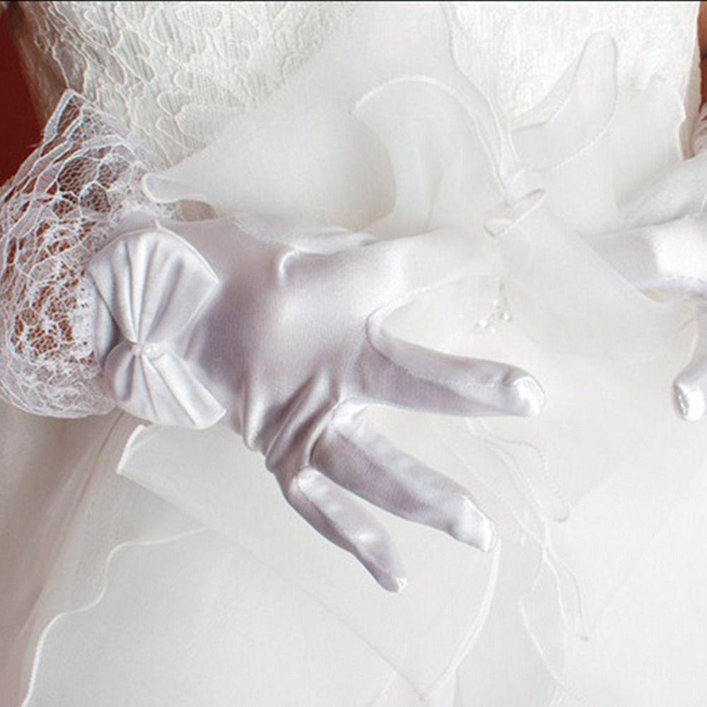 Short Lace Gloves Bow Knot Dance Gloves Creative Children's Wedding Gloves Holiday
