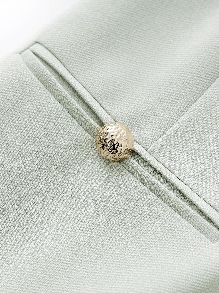 French-Inspired Waist-Cinching Ruffle Sleeve Dress