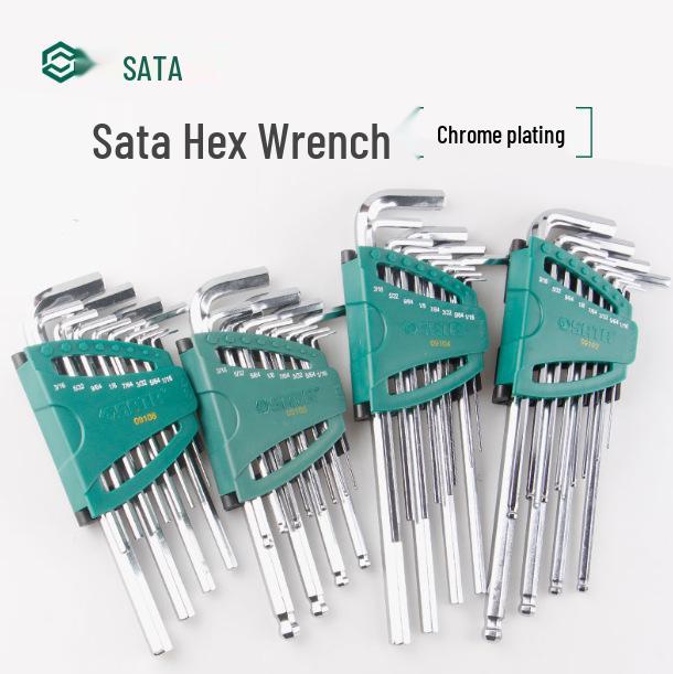 Набор дюймовых шестигранных ключей SATA: 09102, 09104, 09106, 09108