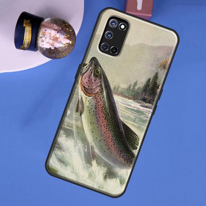 Brown Trout Fly Fishing Phone Case For Oppo A60 A40 A80 A16 A76 A96 A91 A15 A17 A74 A94 A54 A57S A18 A38 A58 A78 A98