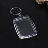 50PCS Key Chain Blank Double Side Plastic Keys Rings Metal Ring Eco Friendly Drop Resistance Holder Accessory Birthday