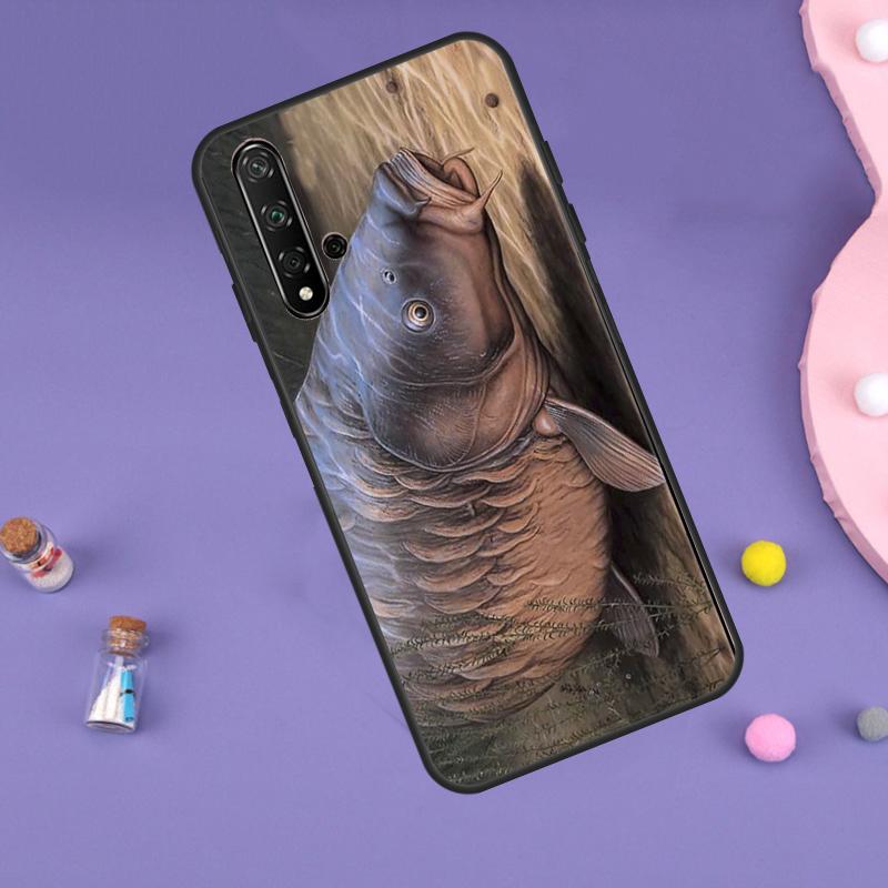 CARP FISH FISHING Case For Huawei P30 P20 P40 Lite Nova 5T 11i 8i 3i 9 10 SE 11 Pro Y90 Y70 Y61 Y60 Y91 Cover